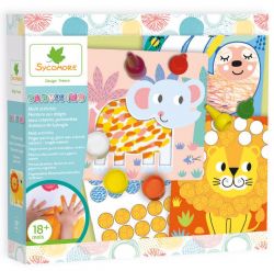 BABYSSIMO - XL MULTI ACTIVITÉS - PEINTURE MAXI CRAYONS GOMMETTES - ANIMAUX DE LA JUNGLE